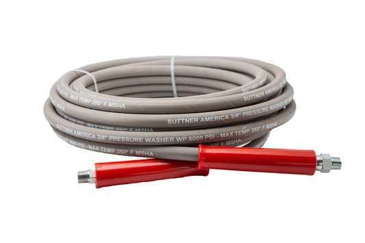 SUTTNER 3/8" X 50' 6000 PSI HOSE ASSEMBLY (GREY)