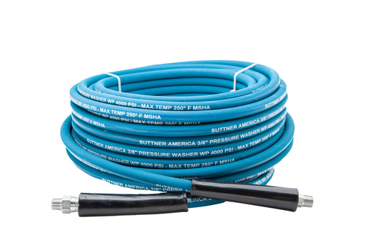 SUTTNER 3/8" X 100' 4000 PSI HOSE ASSEMBLY (BLUE)