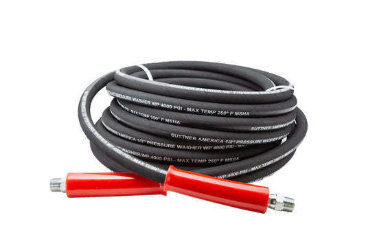 SUTTNER 1/2" X 50' 4000 PSI HOSE ASSEMBLY (BLACK)