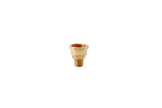 BRASS 3/8" NPT - 3/4" FEMALE SWIVEL GARDEN HOSE ADAPTER